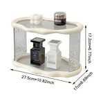 小物 収納 ラック 化粧品収納 2層 収納棚 メイクアップオーガナイザー アクセサリー 玄関 おしゃれ 北欧