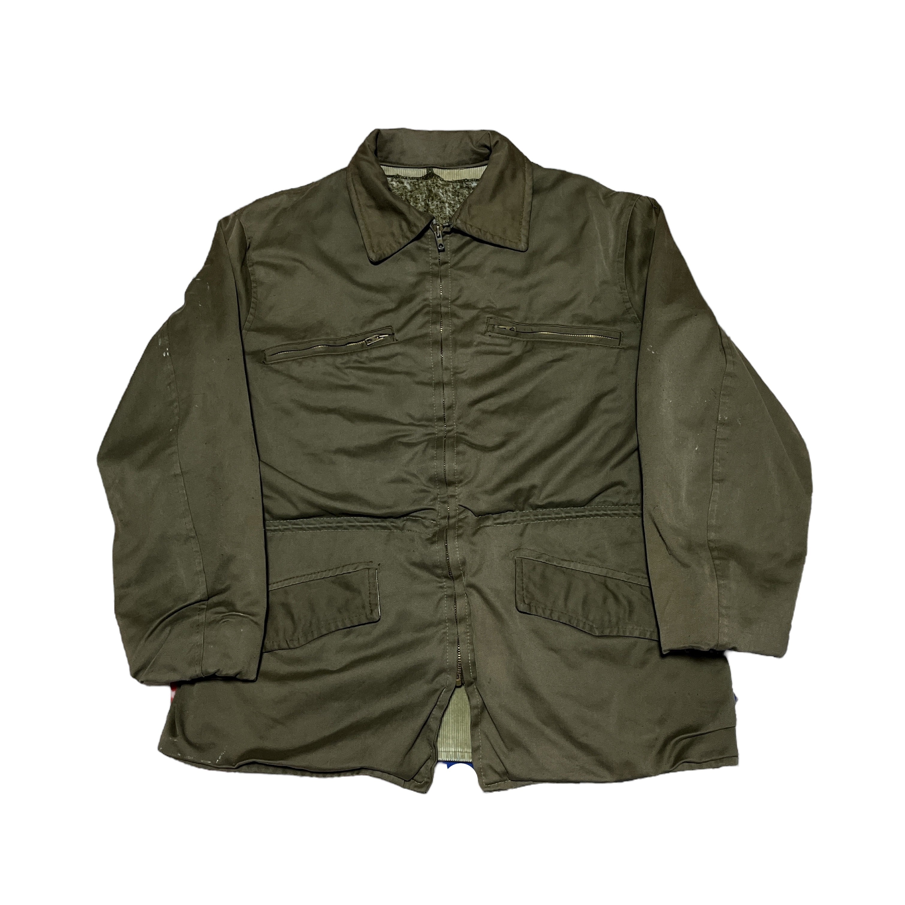 EURO vintage 60s French hunting jacket ECLAIR zip ユーロ 60年代 裏地コーデュロイ フレンチ ハンティングジャケット