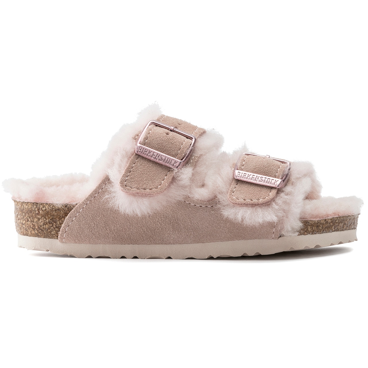 ［BIRKENSTOCK］Arizona／アリゾナ Kids Suede Shearling (26-35)｜Light Rose