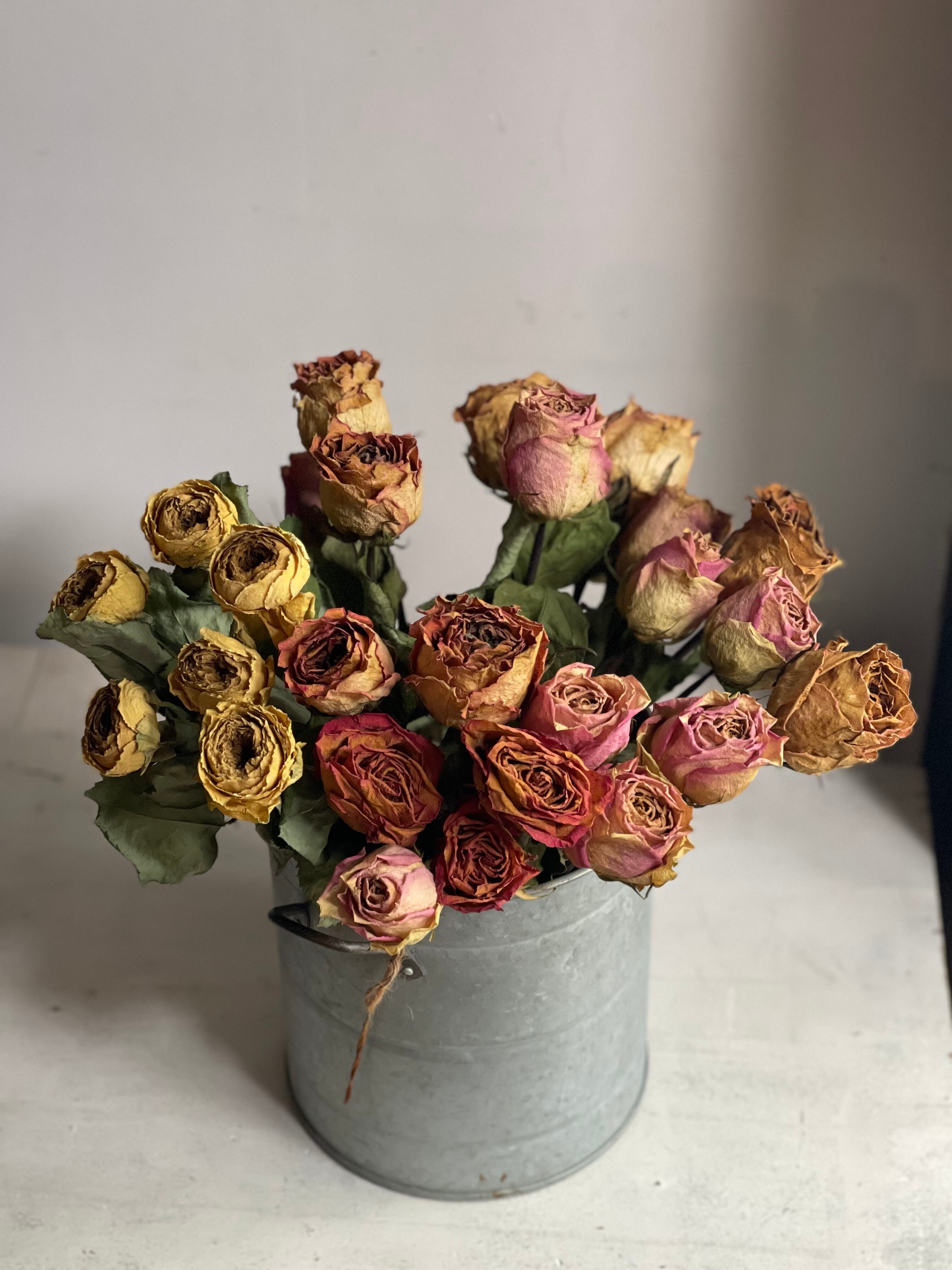 ミックスカラー❇️スタンダード バラ❣️ドライフラワー バラ ピンク