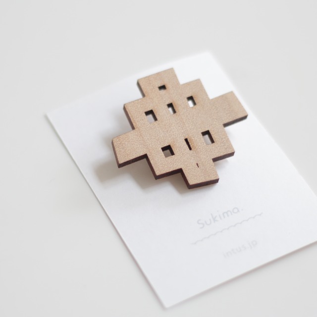 Waffle brooch small / ワッフルブローチ⼩