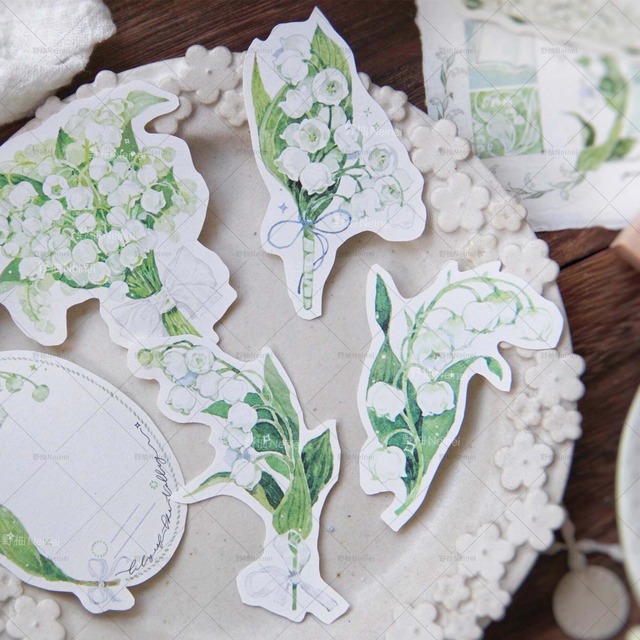 花と果実のダイカットメモ　5種30枚入り　橙意多多シリーズ【野柚Neinei】[NN-07]