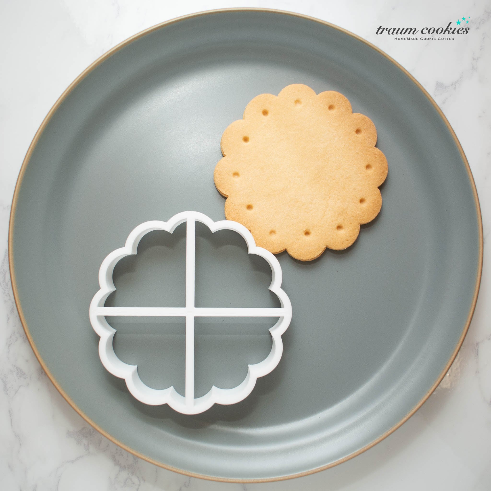 ビスケットのような形のフレームクッキー型 | traum cookies