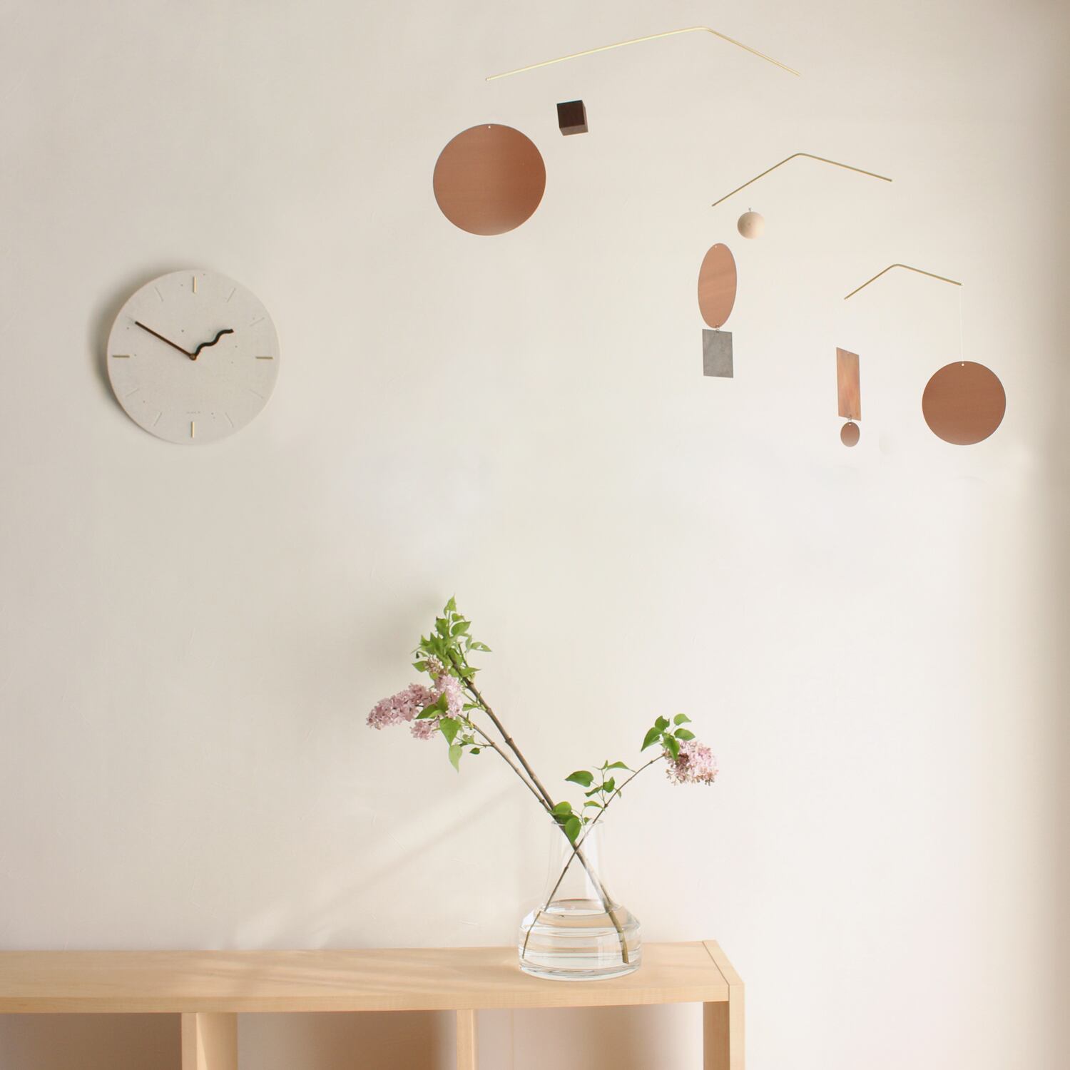 □再入荷時期未定□【HARMONY WORLD】モビール (真鍮 銅 木製