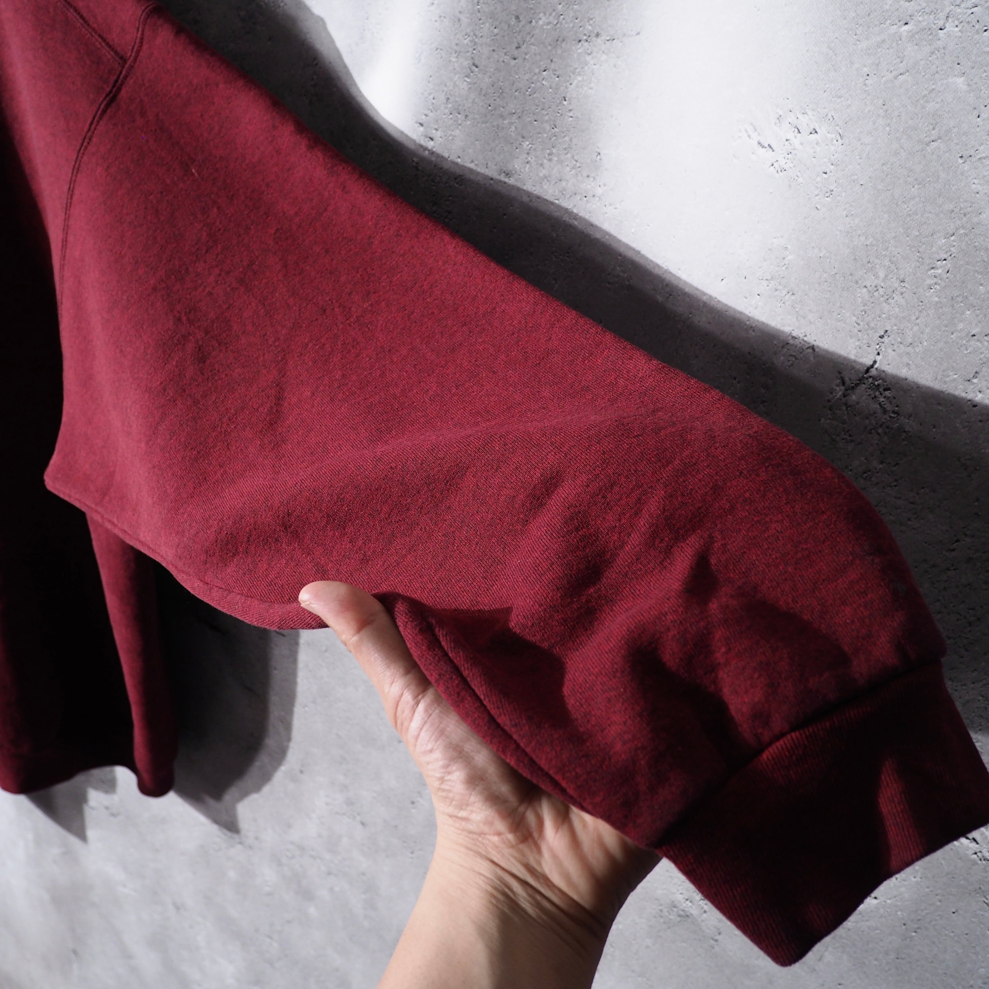 " Wilson " Beautiful Dark Bordeaux Piece Dyeing Over silhouette sweat shirt