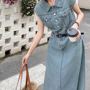 ノースリーブデニムワンピース A00174