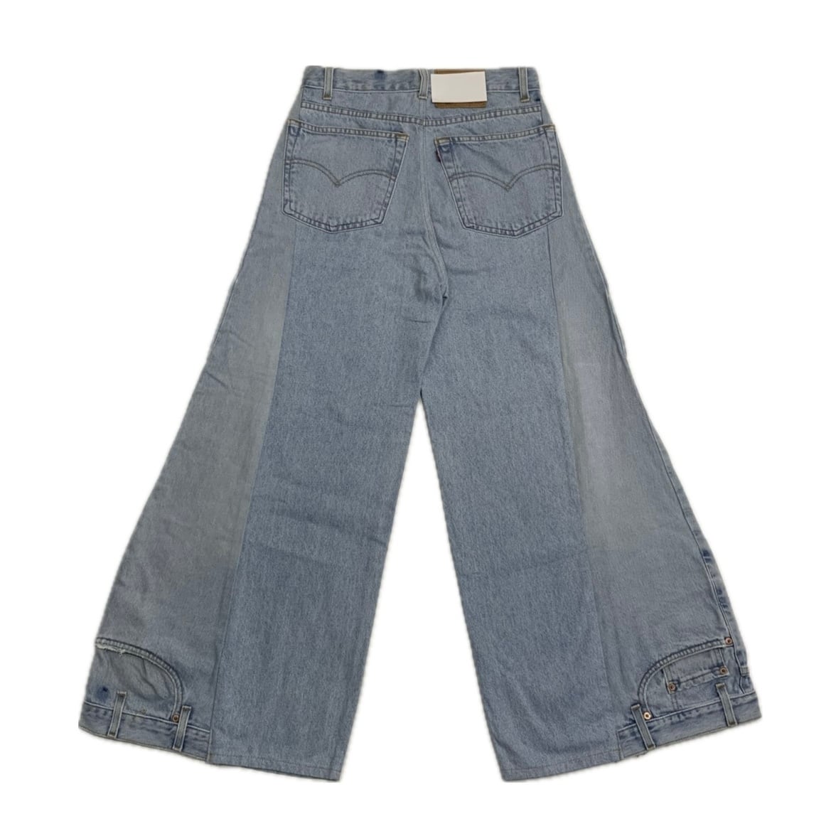 8312 リメイクデニム 再構築デニム フレアパンツ ベルボトム バギー  