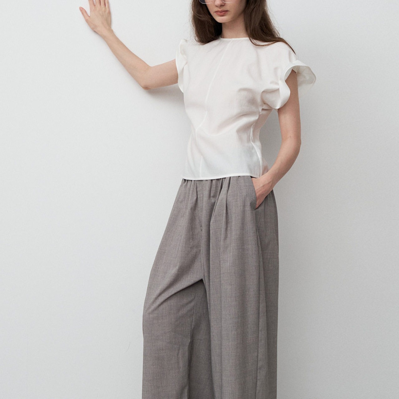 Frilled Sleeve Blouse  T4531