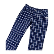 美品 TIGORA ティゴラ チェック柄 ゴルフ ストレッチ パンツ 11 /ネイビー/レディース