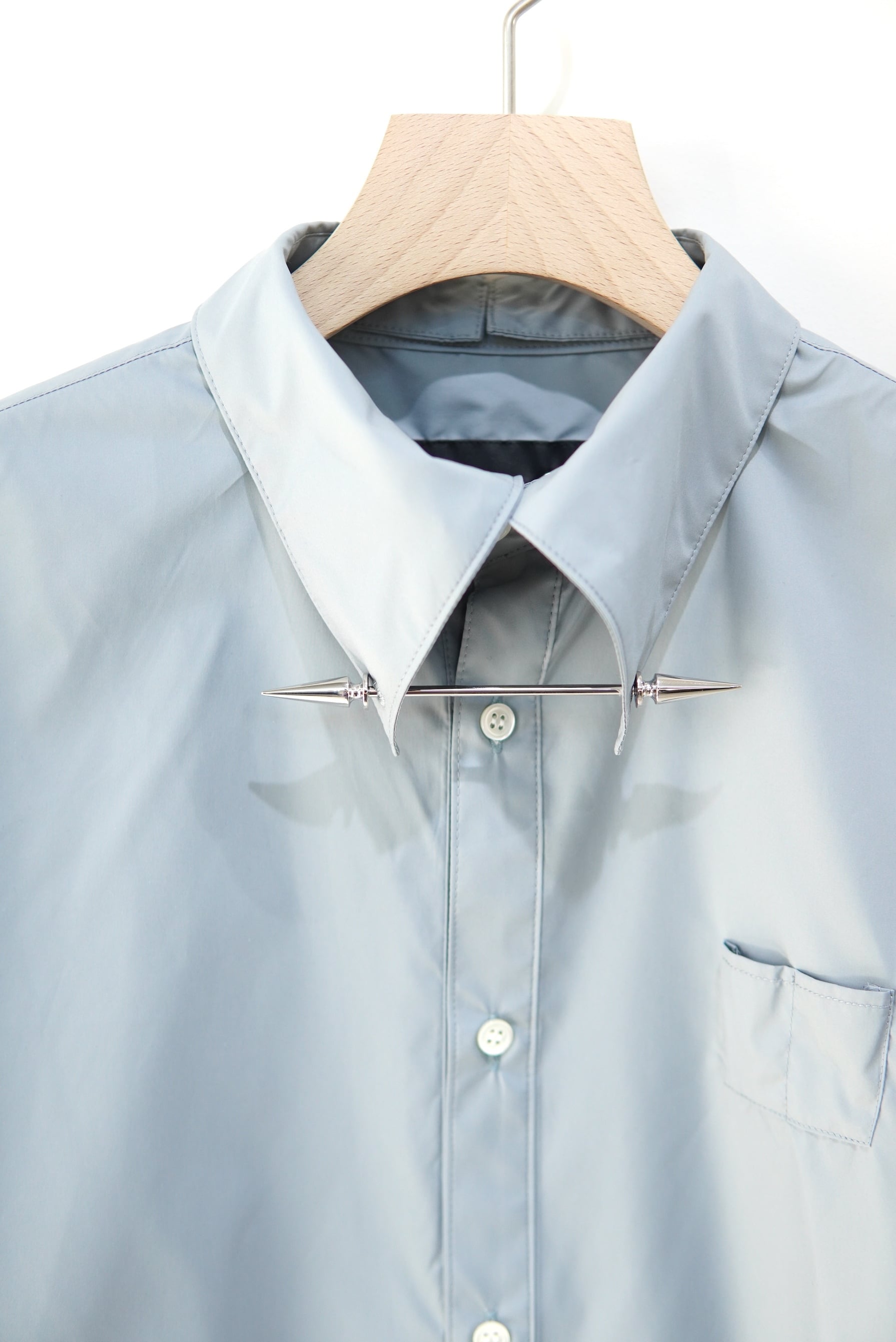cobble du / collar pierce shirts / GRAY | POETRY