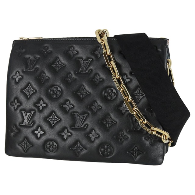 Unused LOUIS VUITTON ルイヴィトン クッサンPM モノグラム ノワール ショルダーバッグ ハンドバッグ チェーンバッグ 2WAY ミニバッグ 未使用