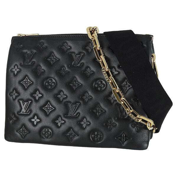 Unused LOUIS VUITTON ルイヴィトン クッサンPM モノグラム ノワール ショルダーバッグ ハンドバッグ チェーンバッグ 2WAY ミニバッグ 未使用