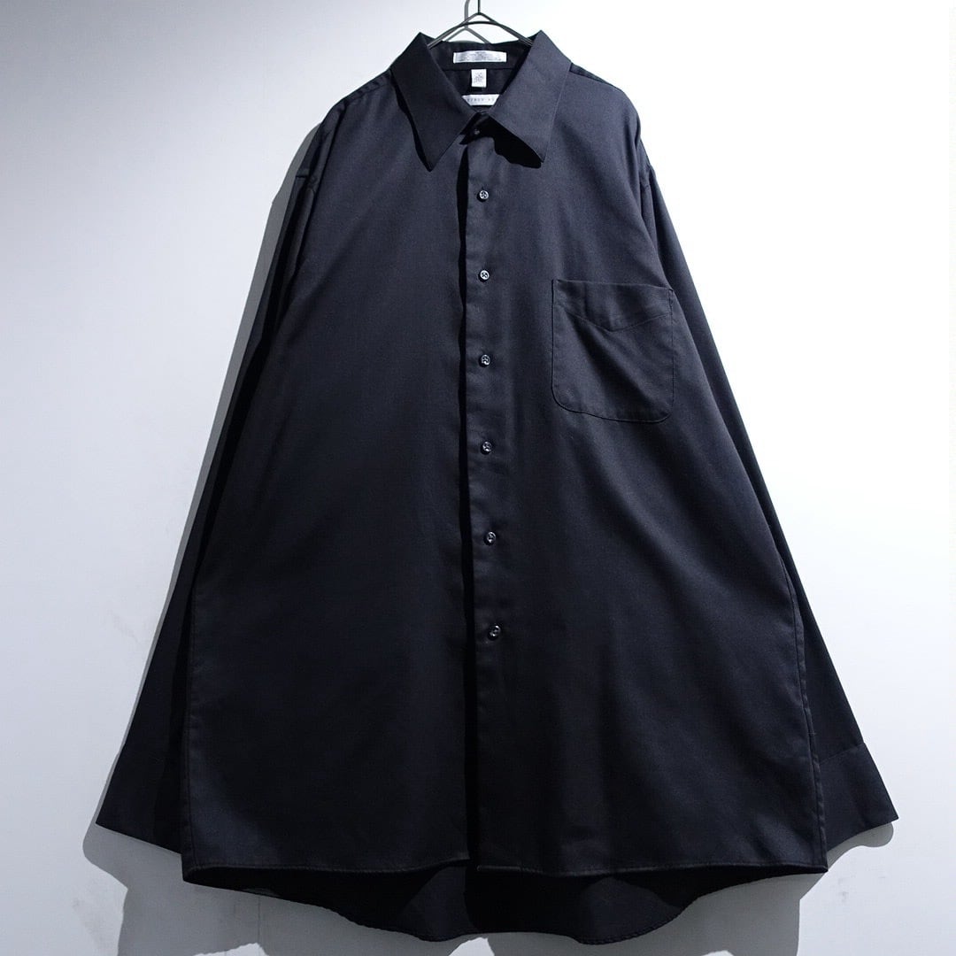 "GEOFFREY BEENE" Black Collar Satin Dress Shirt