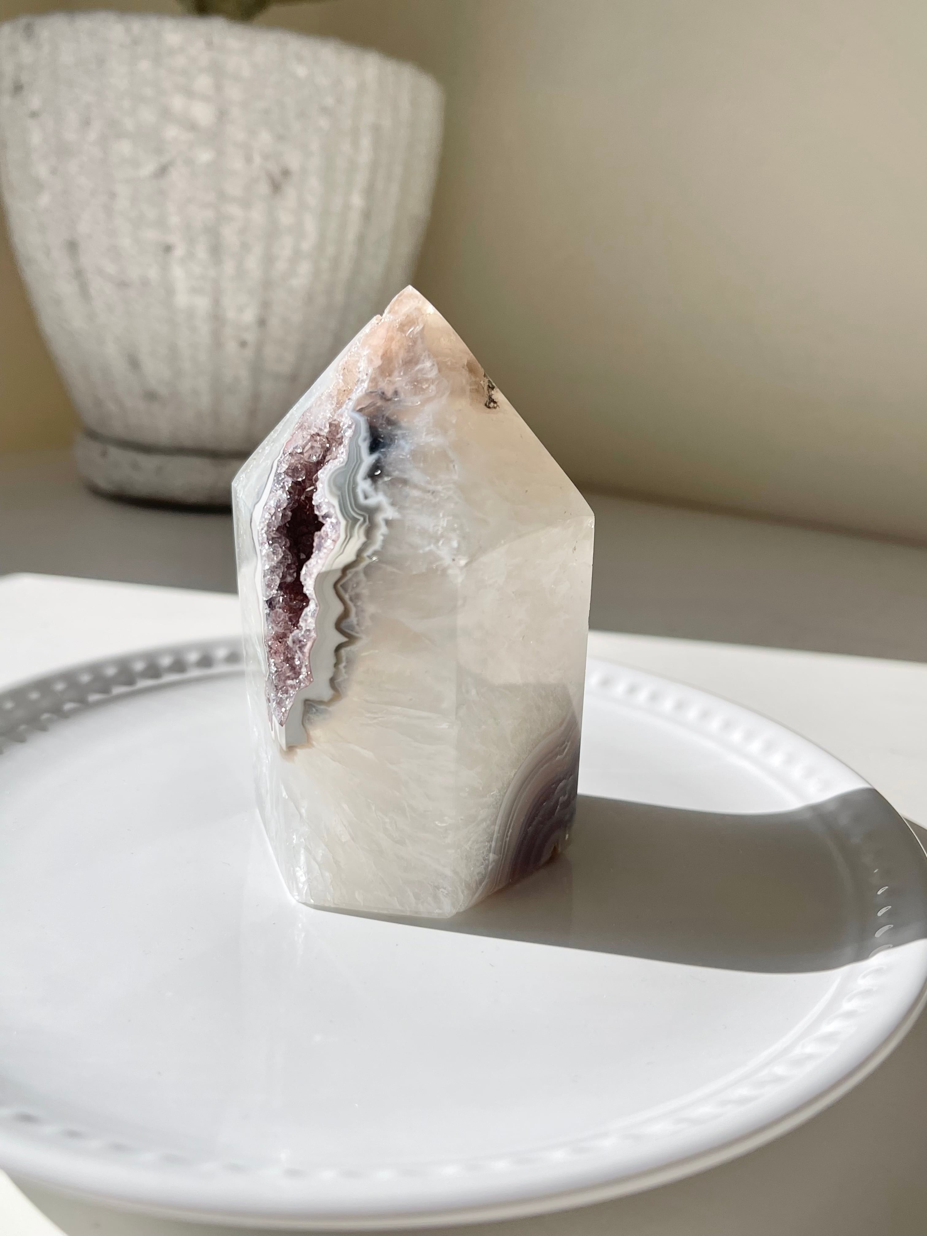 ブラジル産 アメシストアゲートタワーB