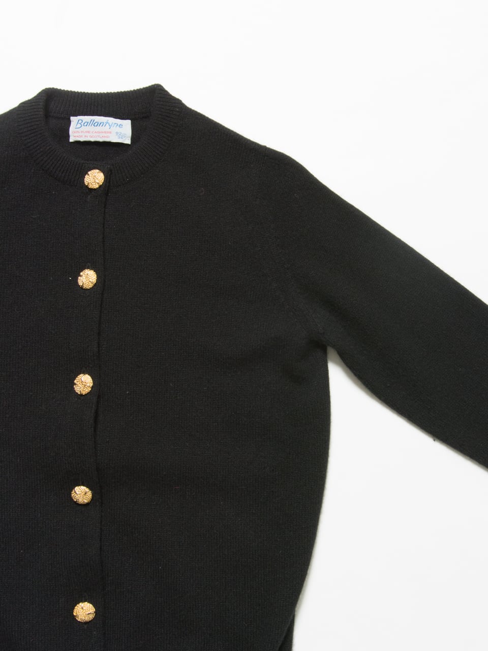 Ballantyne】Made in Scotland pure cashmere gold button knit 