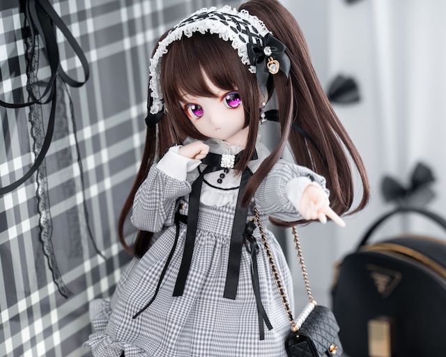 MDD / DDP / KUMAKO / SDM 対応 OF 【地雷ちゃん（ぐれーのちぇっく）】MDD / DDP / KUMAKO / SDM Outfit 【Jirai-chan (gray checkered)】