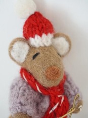 A World of Craft フェルトオーナメント クマ BEAR WITH BIKE