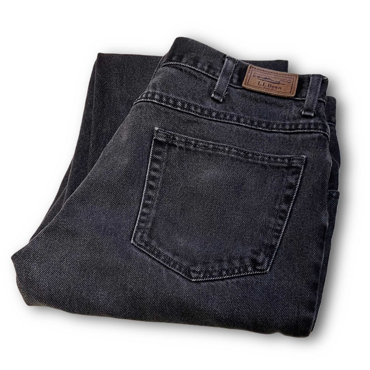 W34】2000s L.L.BEAN エルエルビーン ブラックデニム ジーンズ ルーズ 