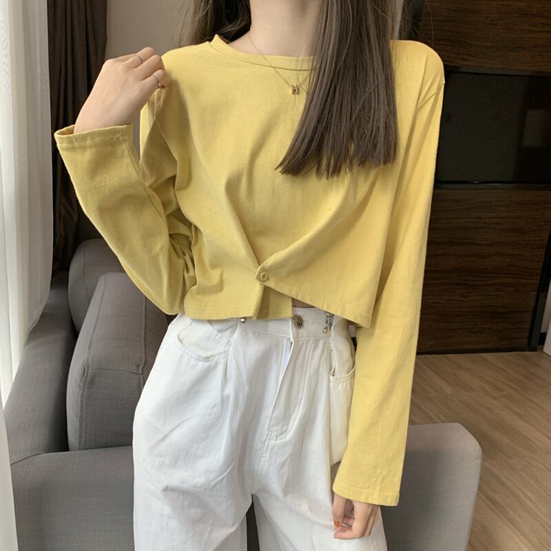 ショートトップス オータムウィンタースタイルTシャツ レディース ロング 秋物 冬物 試着室25566831521