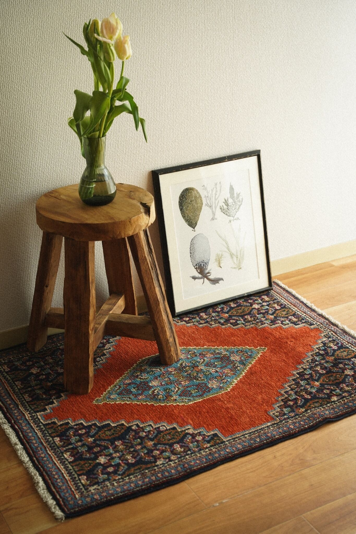 1522-Vintage Percian Senneh rug