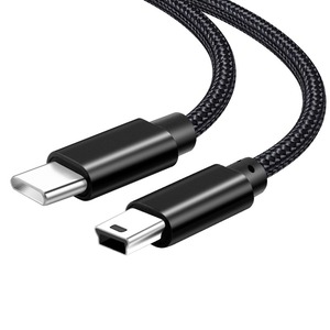 【特価処分】Akkerds Type-C to Mini USBケーブル USB 2.0データケーブル 0.5 m 充電とデータ転送 ブラック T型ポートノートパソコン デジタルカメラ ドライブレコーダー MP3 MP4 GPSなどに対応