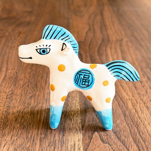 山口祥治　干支フィギュア 午（ウマ）「ウマジャロウ UJ-213」 工房：喜鶴製陶（有田焼）