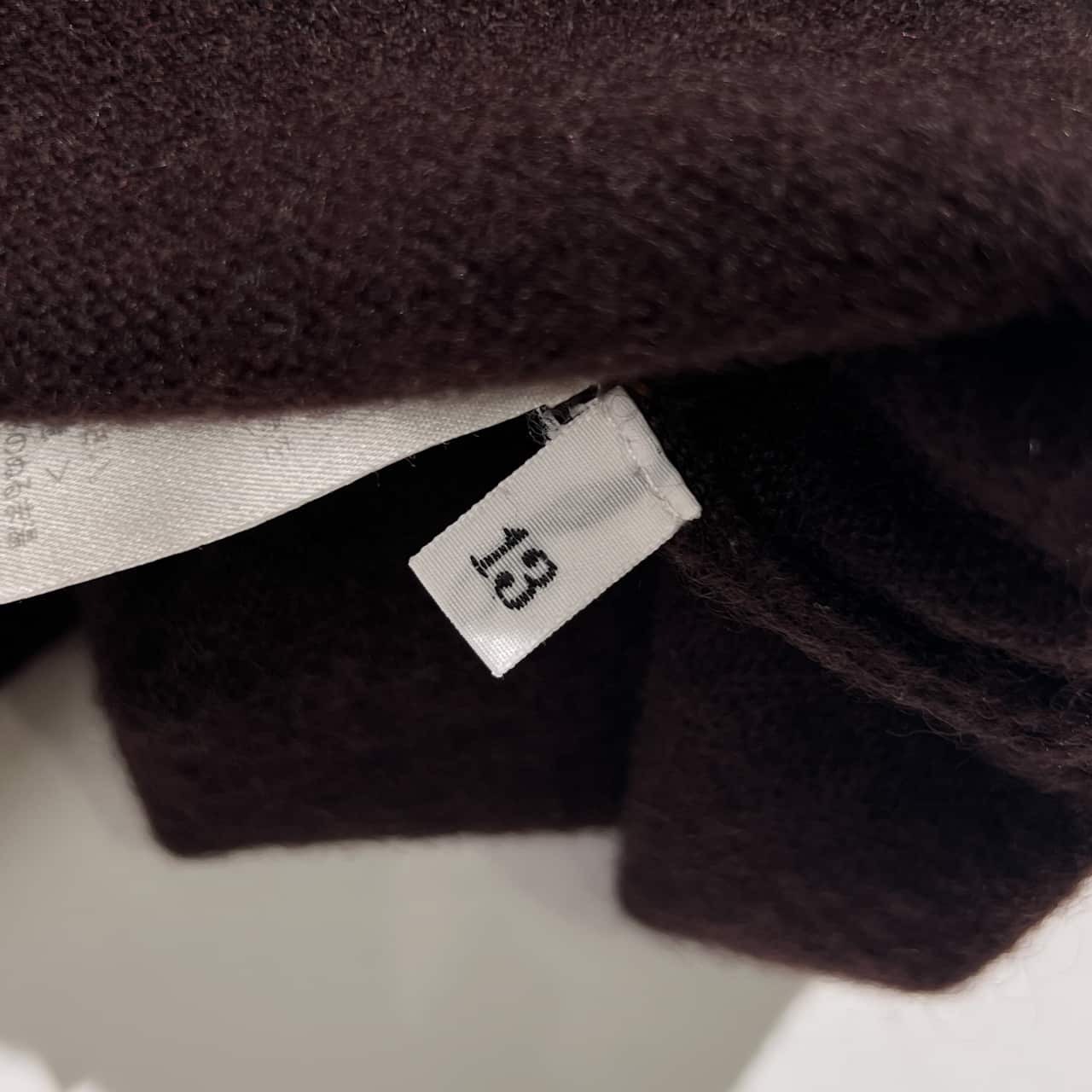 カシミヤ100% Cross N Four クロスエヌフォアー バラ ビーズ デザイン ニット セーター 13/ダークブラウン系 レディース