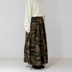 カモフラージュプリントパネルスカート"OFF WHITE"/VENT BLANK/スカート/迷彩柄/フレアスカート/迷彩スカート