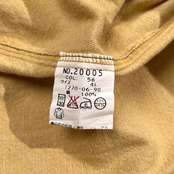 SINA COVA シナコバ 刺繍入り BD 長袖シャツ サイズ 4L /イエロー系/メンズ/日本製/船長ワッペン/マリン/大きいサイズ