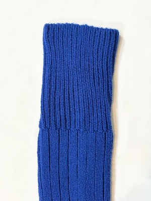 yahae・Wool Low Gauge Ribbed Knee Socks・Blue 4-4032-22