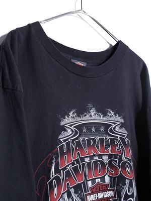"Harley-Davidson" XXL over silhouette  front and back print tee