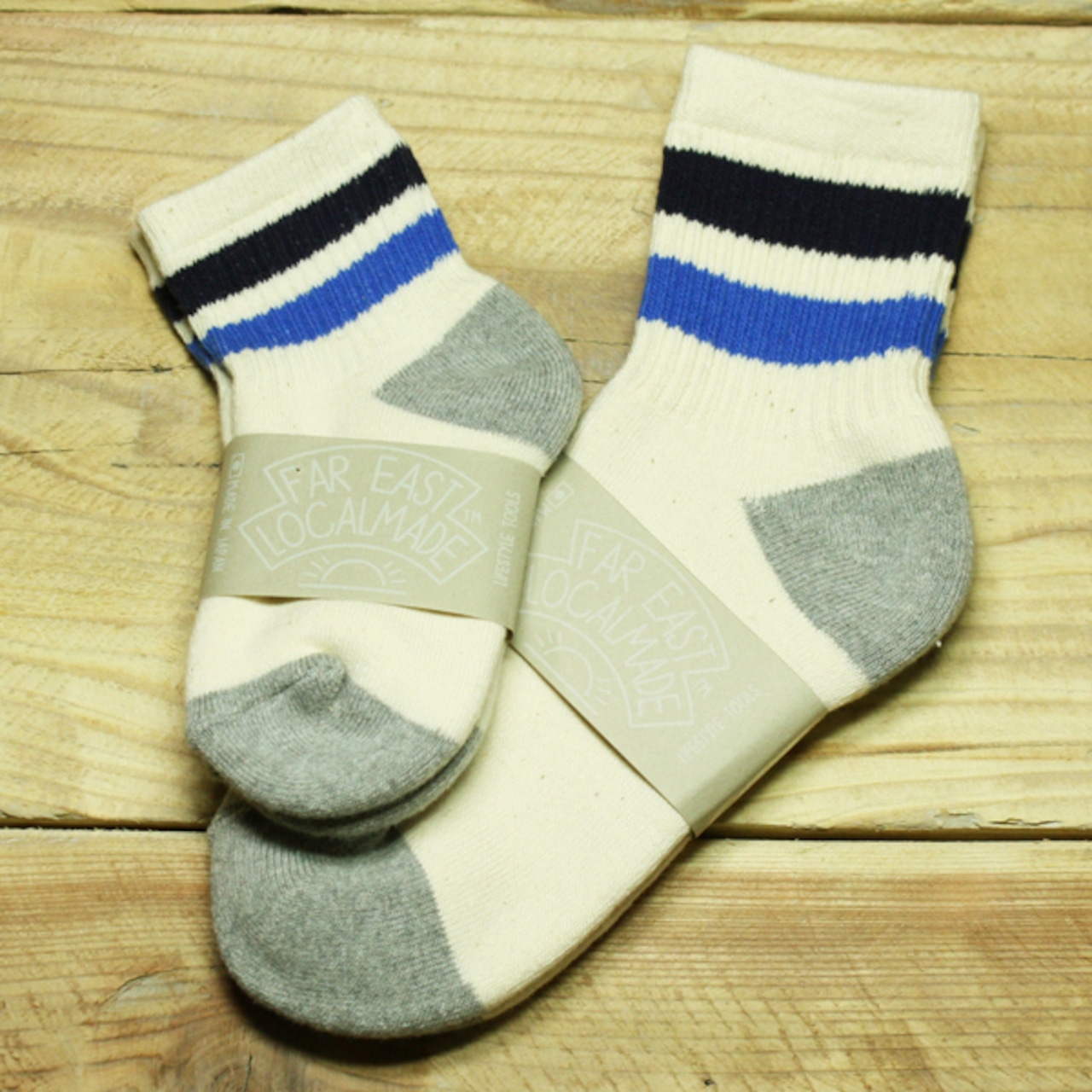 ［FAR EAST LOCALMADE］ラインソックス｜NAVY／BLUE