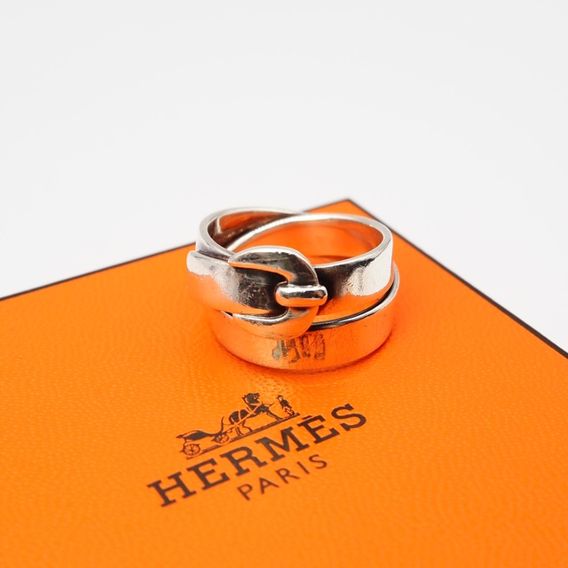 HERMES 約10号 ダブルトゥルー リング シルバー925 エルメス 付属品