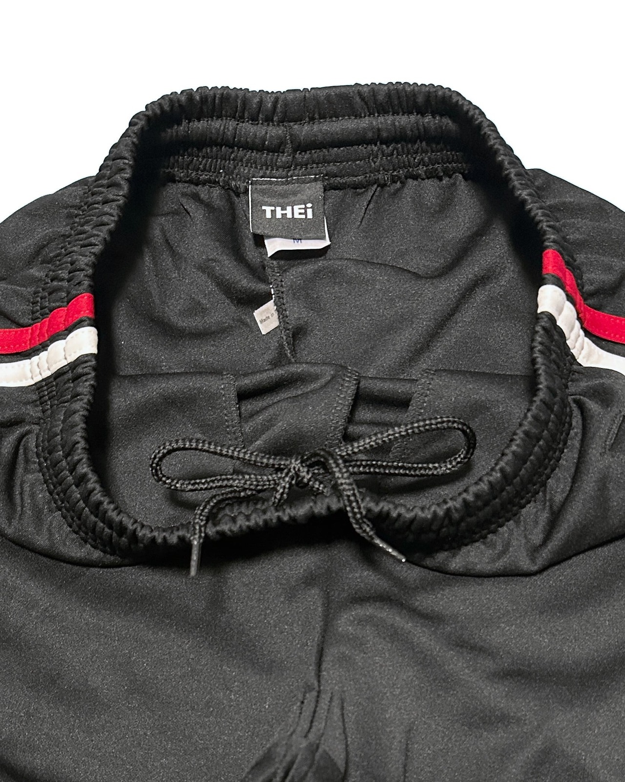 BASIC ONE POINT TRACK PANTS - BLACK / RED / WHITE