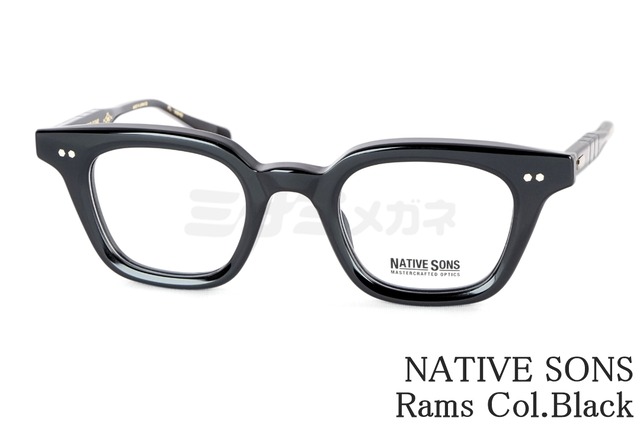 NATIVE SONS メガネ Rams Col.Black PL-084E ウェリントン  ネイティブサンズ 鯖江 日本製 正規品