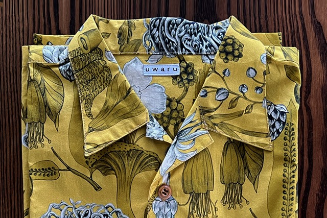 paraiso falso -yellow- 半袖シャツ
