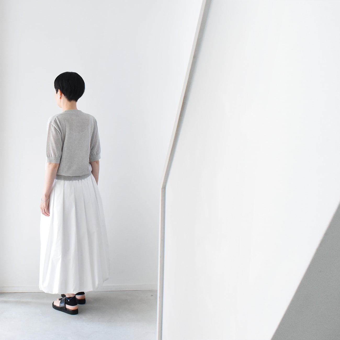 バルーンスカート：白［SK33STWH］ | skep-online shop