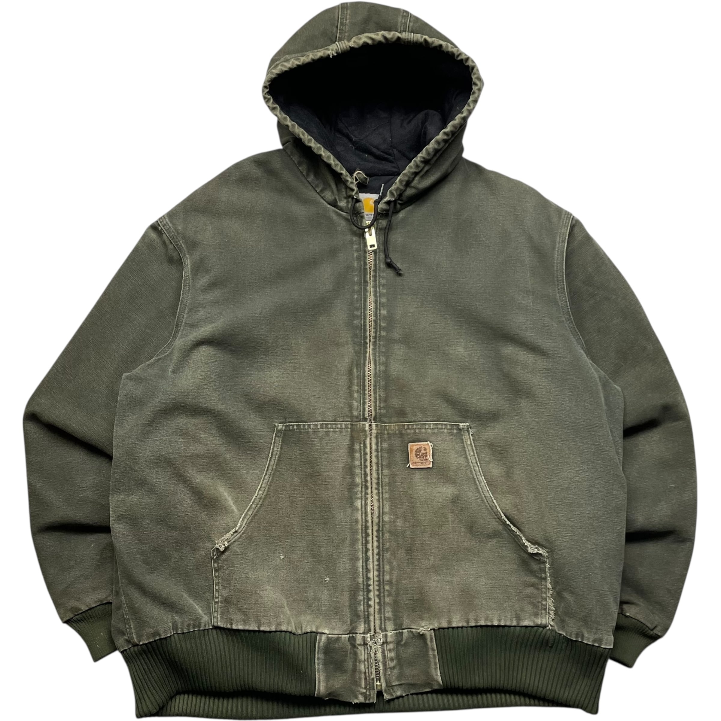 《XL》 Carhartt カーハート アクティブジャケット ワークジャケット フェード モスグリーン MOS no.9421