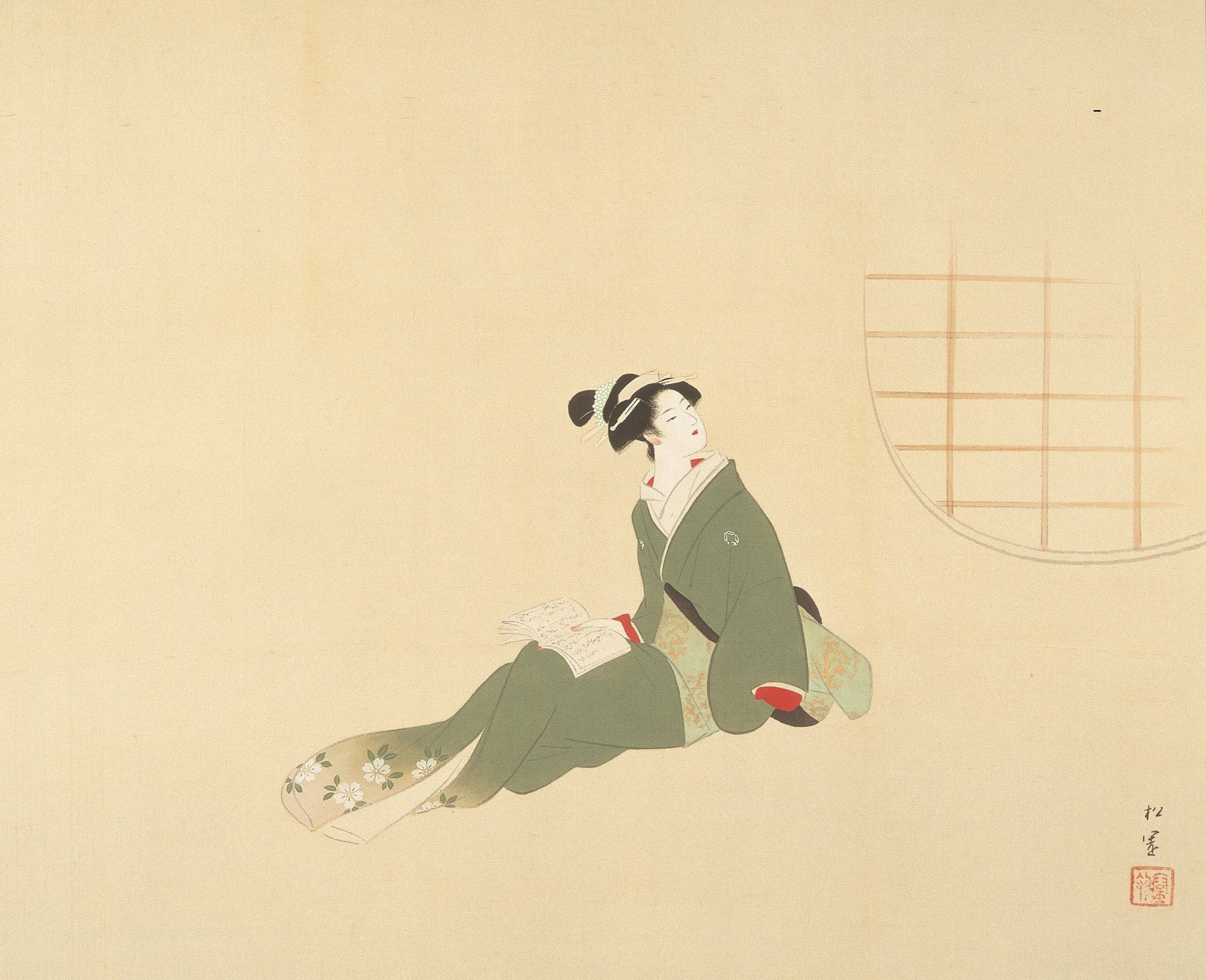 上村松園「時鳥一声」A4クリアファイル | 古川美術館ミュージアムショップ