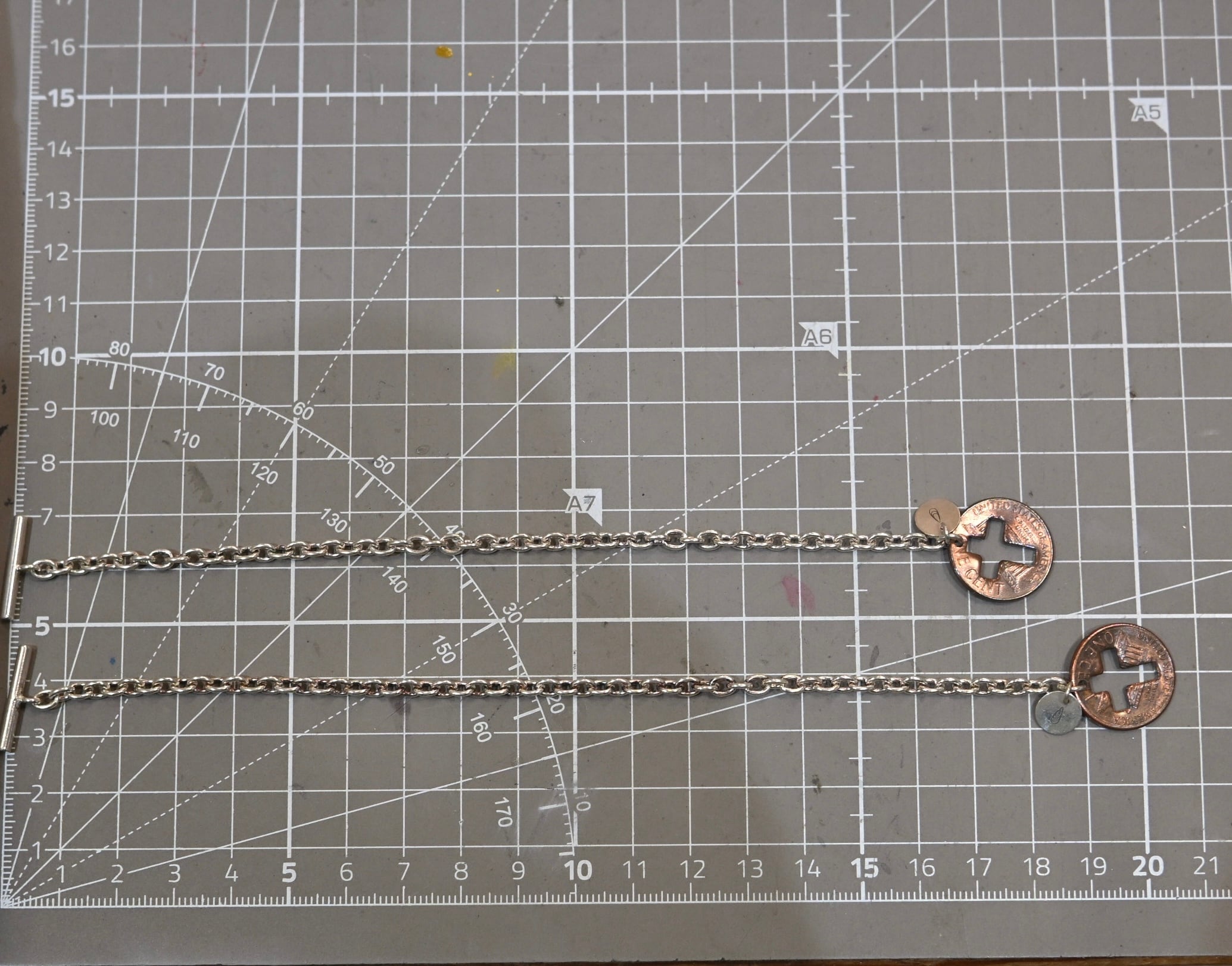 BW Lucky Penny T-Bar Silver Bracelet | Button Works Store ボタン