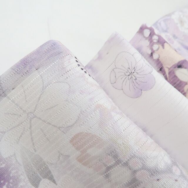 新品 縦絽 辻ヶ花 夏着物 仕付け糸付 正絹 トールサイズ 訪問着 1894