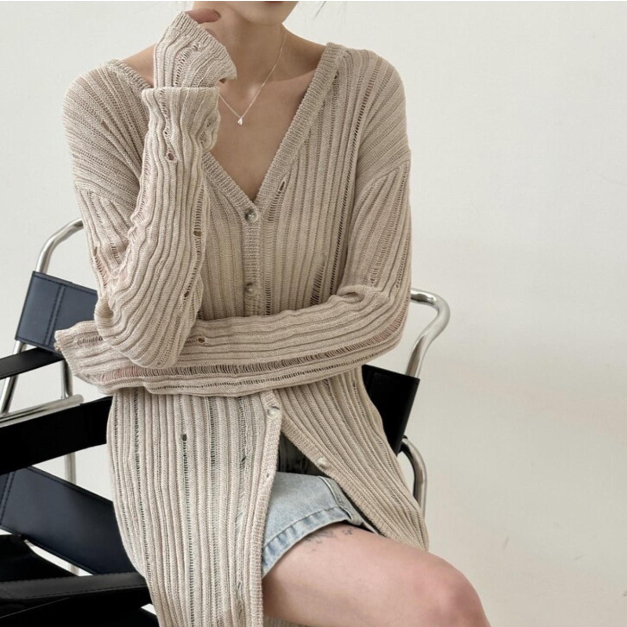 Long Knit Cardigan T0726