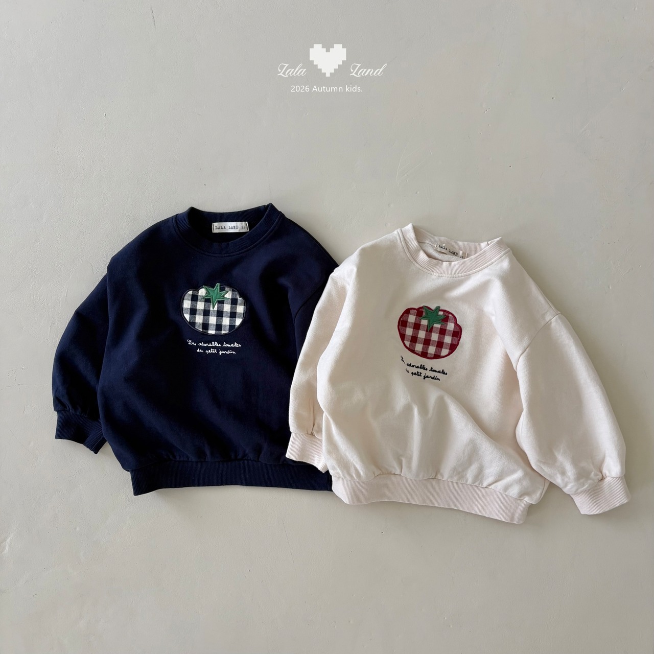 韓国子供服 / LALALAND / 26Autumn / トマト スウェット / 秋服 / キッズ *XS~XL*
