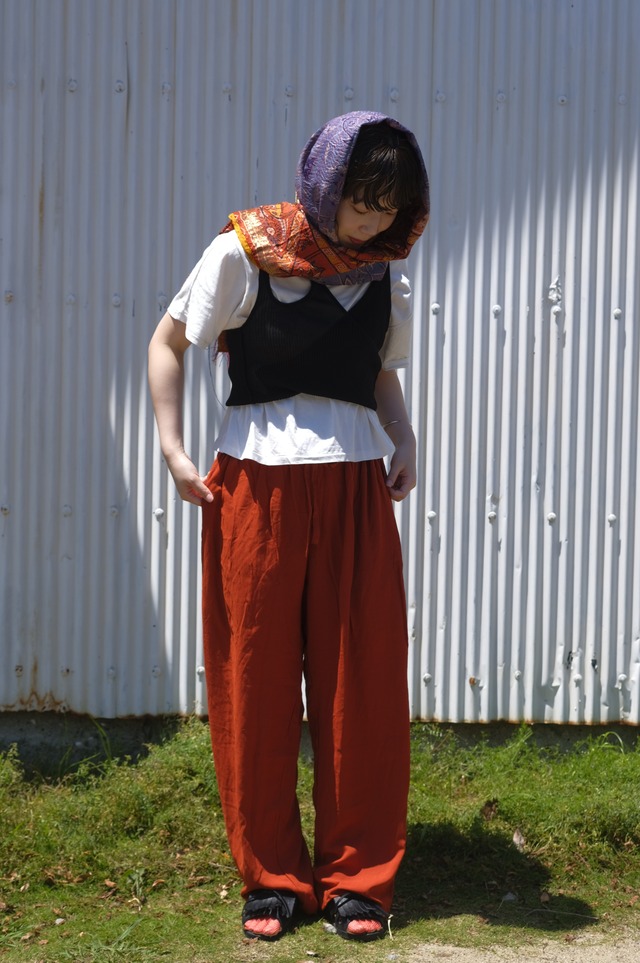 mau20th  original  テロテロpants(テラコッタ）