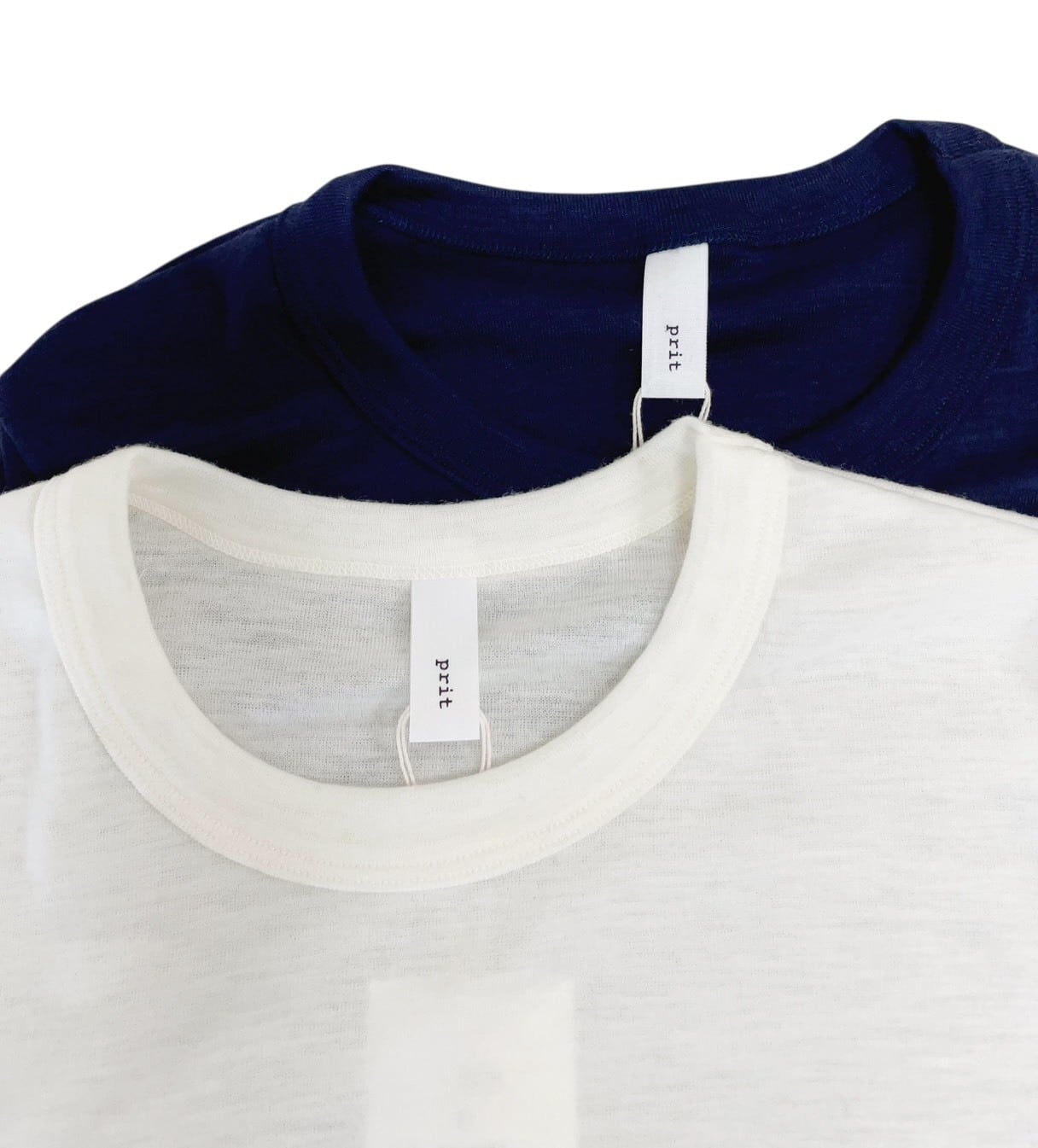 prit】1/60スーパー100ウールフライスクルーネック / P90628