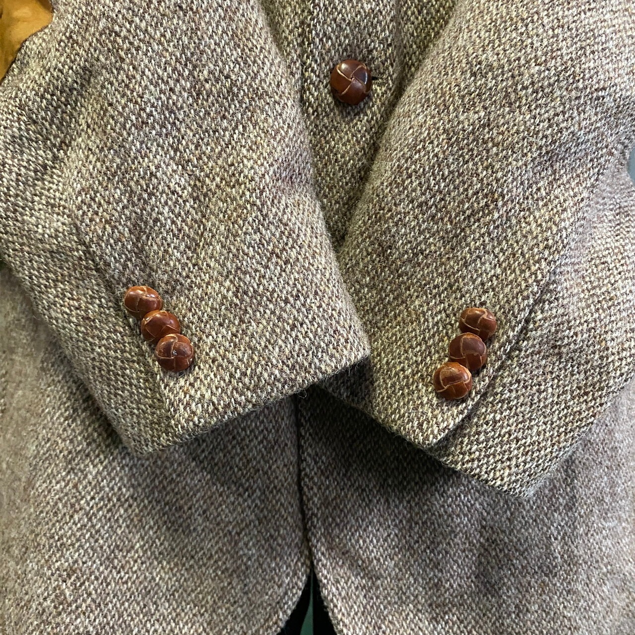 80〜90年代 HARRIS TWEED ハリスツイード ウールテーラードジャケット 