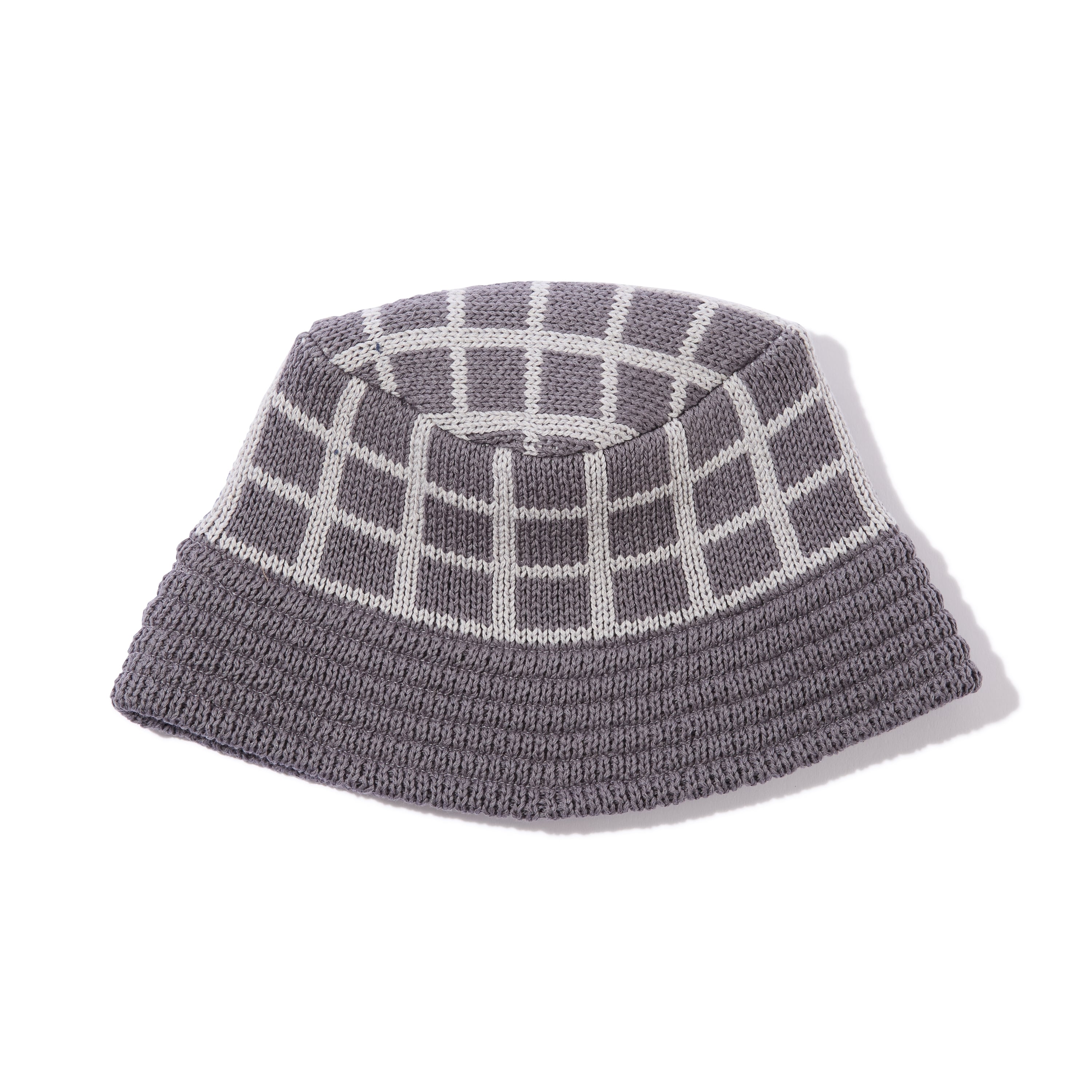 【Diaspora Skateboards】Grid Knit Bucket Hat(Charcoal)〈国内送料無料〉