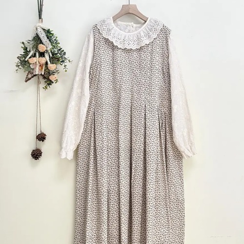 2色/レース襟スカラップ刺繍ブラウス ・12045