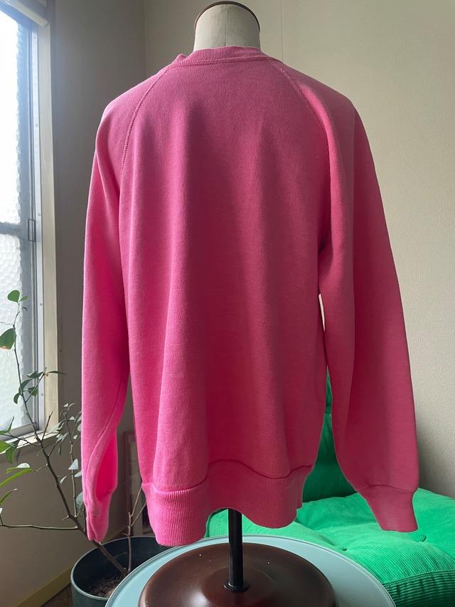 80s-90s Tultex Ultra Fleece Solid Raglan Sweat hot pink