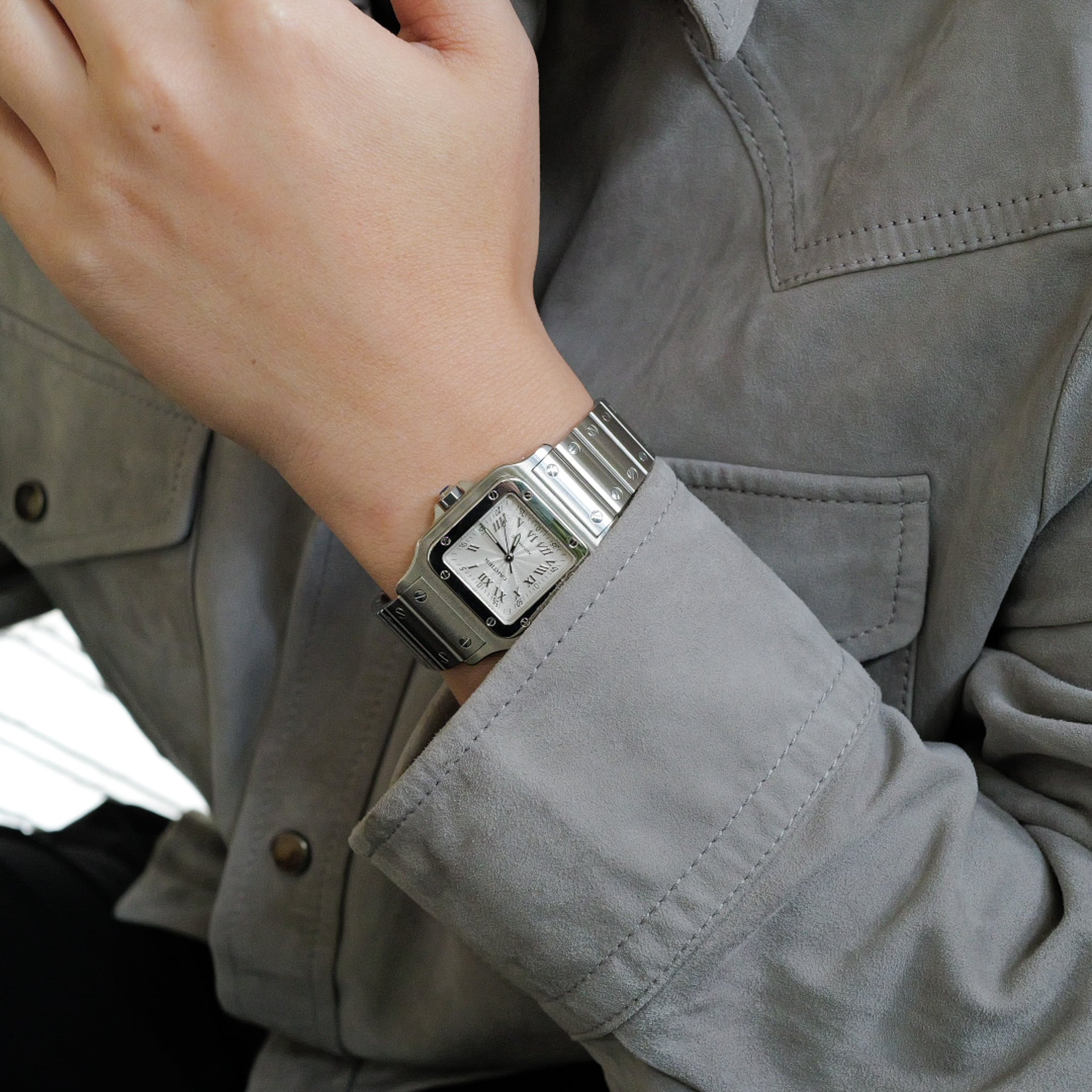 カルティエ サントスガルべ LM SS 限定モデル ギョーシェ 後期型